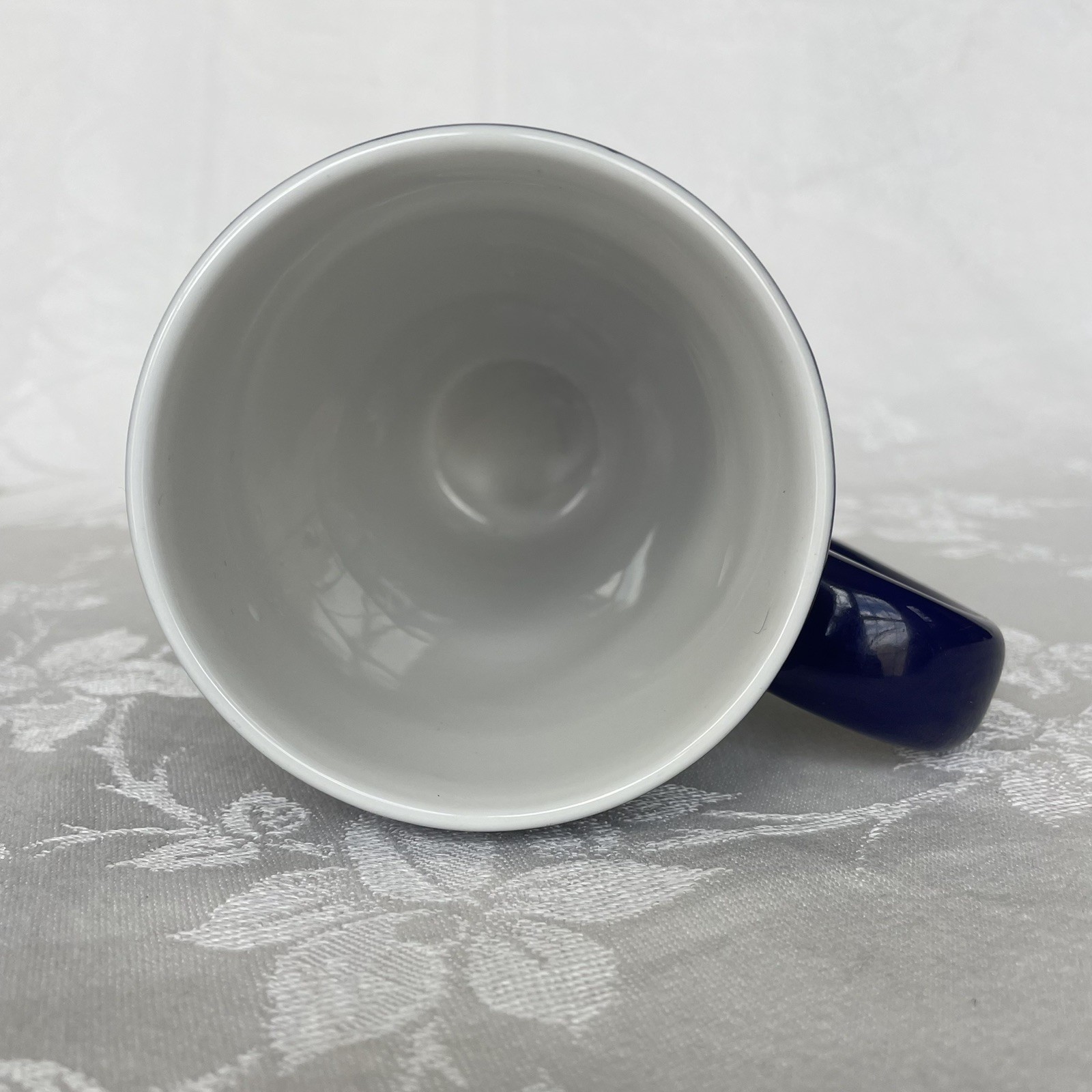 Pfizer Pharmaceutical Advertising Coffee Mug Drug Promo Vaccine 18 oz Indigo