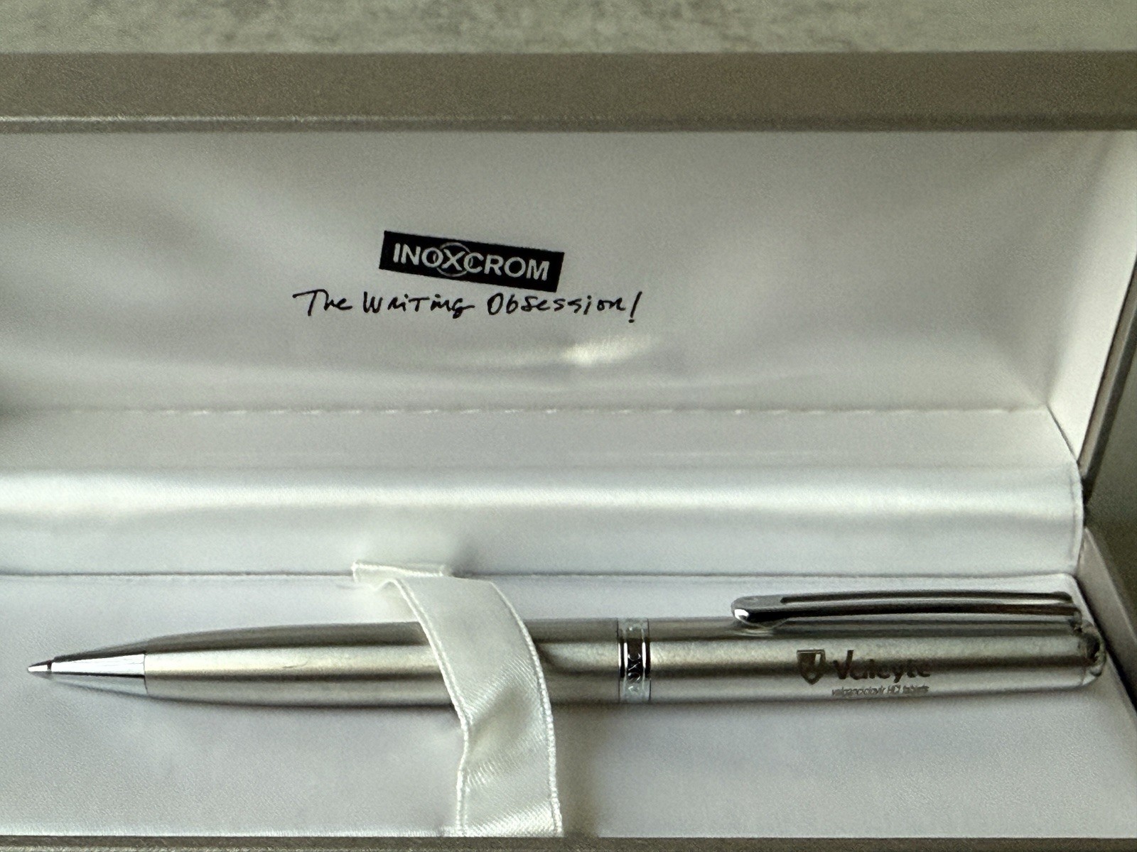 Valcyte Pharmaceutical Advertisement Ball Point Pen Silver 2004