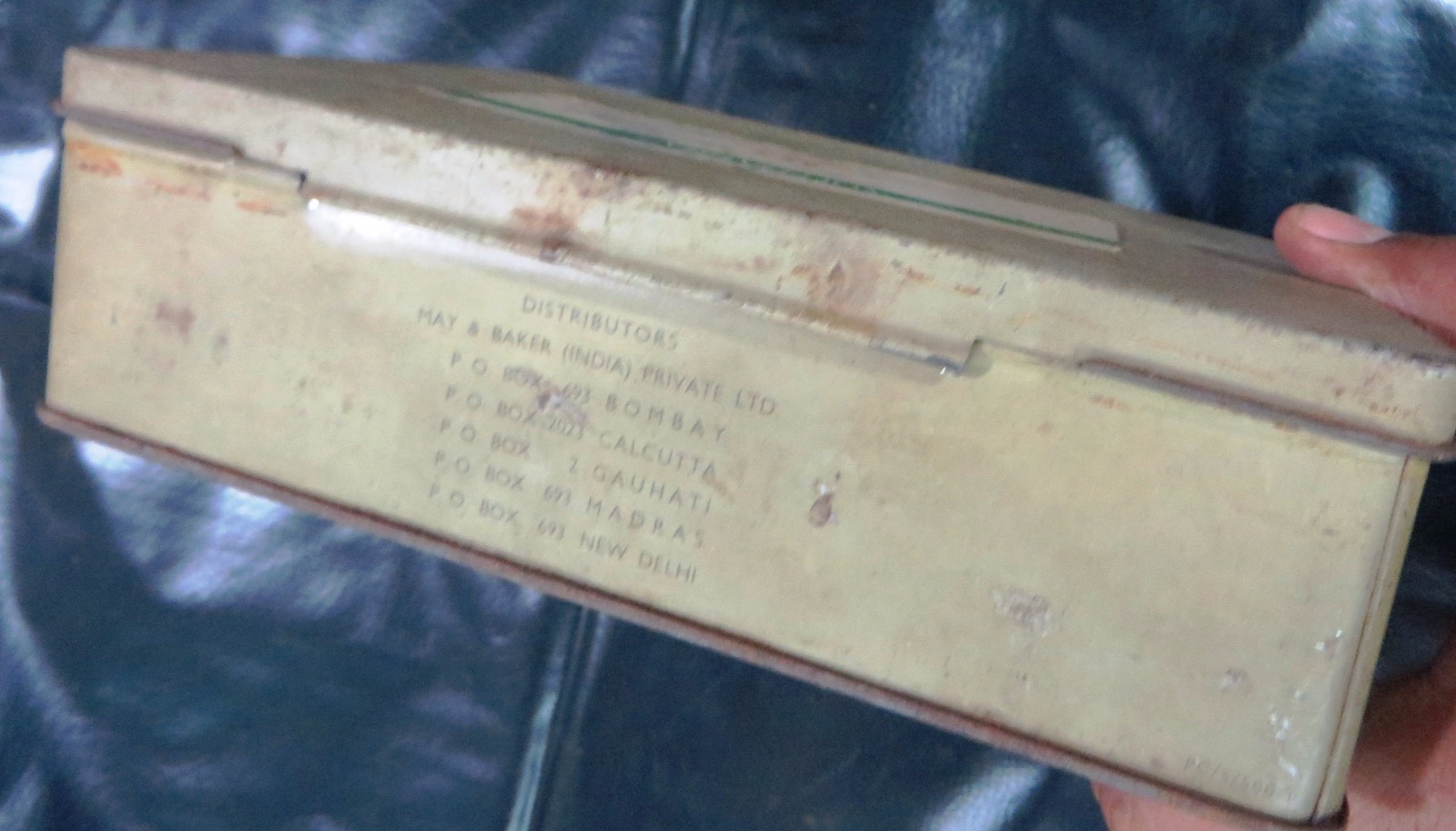 SULPHATRIAD Pharma Medical Collectible Empty TIN sign Box May & baker Ltd India