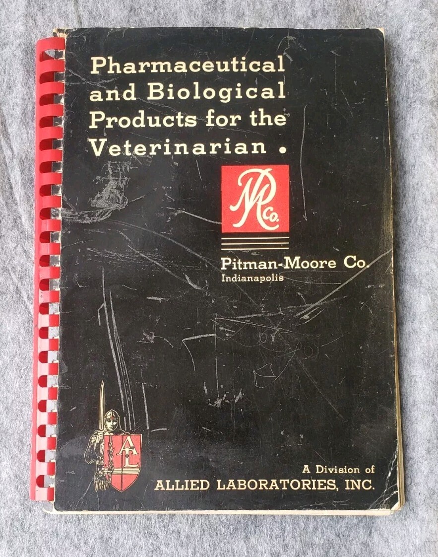 Veterinarian Products 1939 Price List Pitman-Moore Co Pharmaceuticals Indy