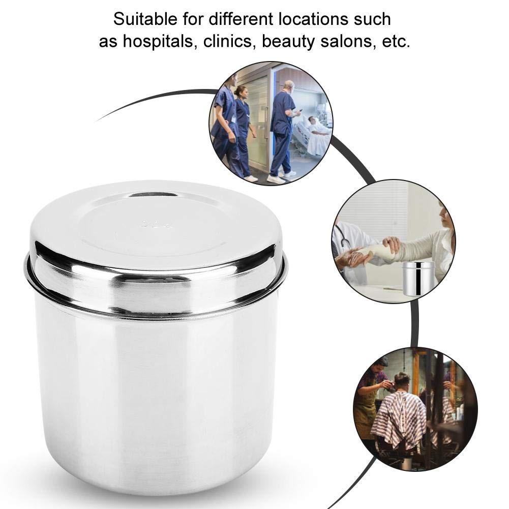 Ointment Jar, 304 Stainless Steel Jar with Lid for Cotton Balls Gauze and Dre…