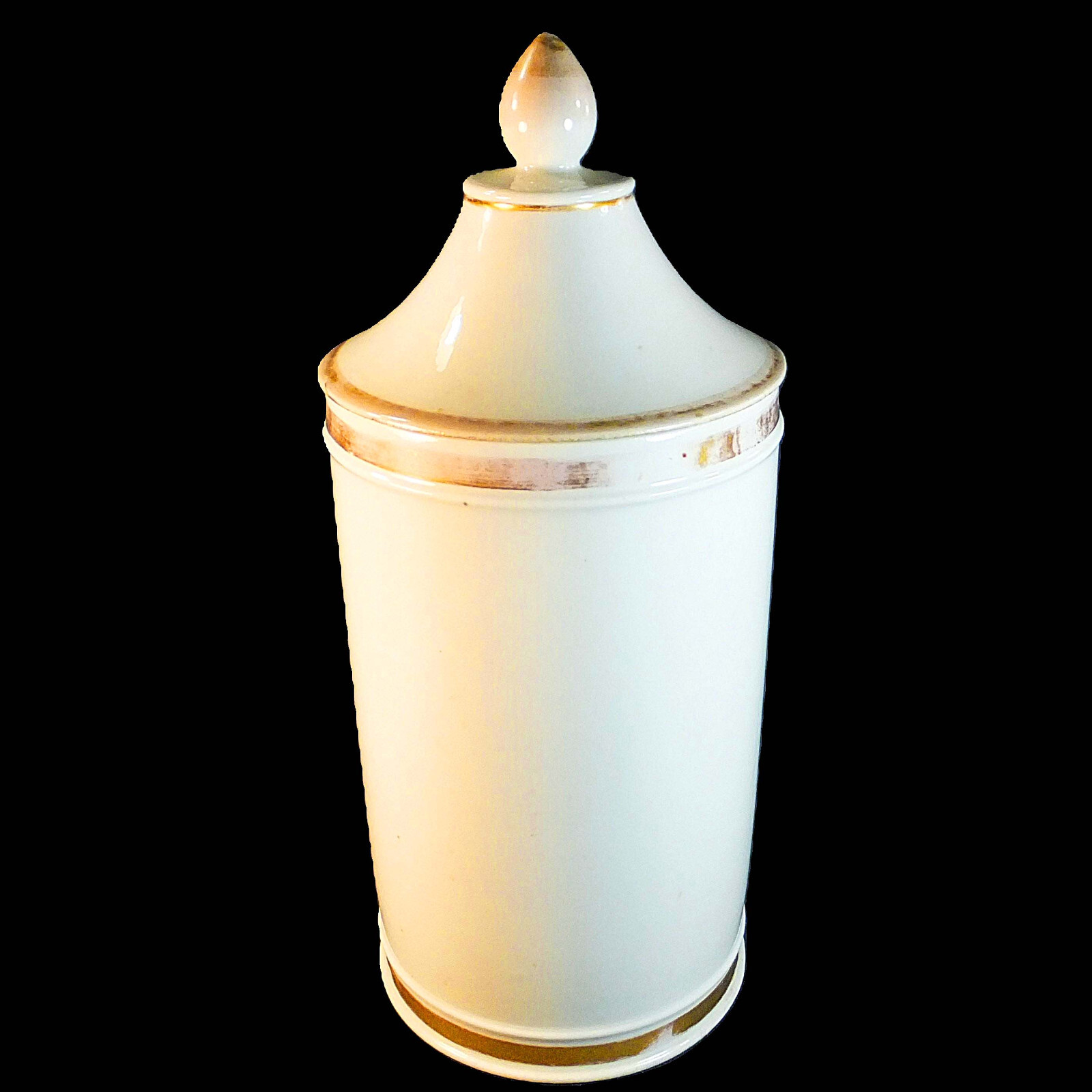 SUPERB, 18th. to EARLY 19th. CENTURY HAND PAINTED PORCELAIN APOTHECARY JAR