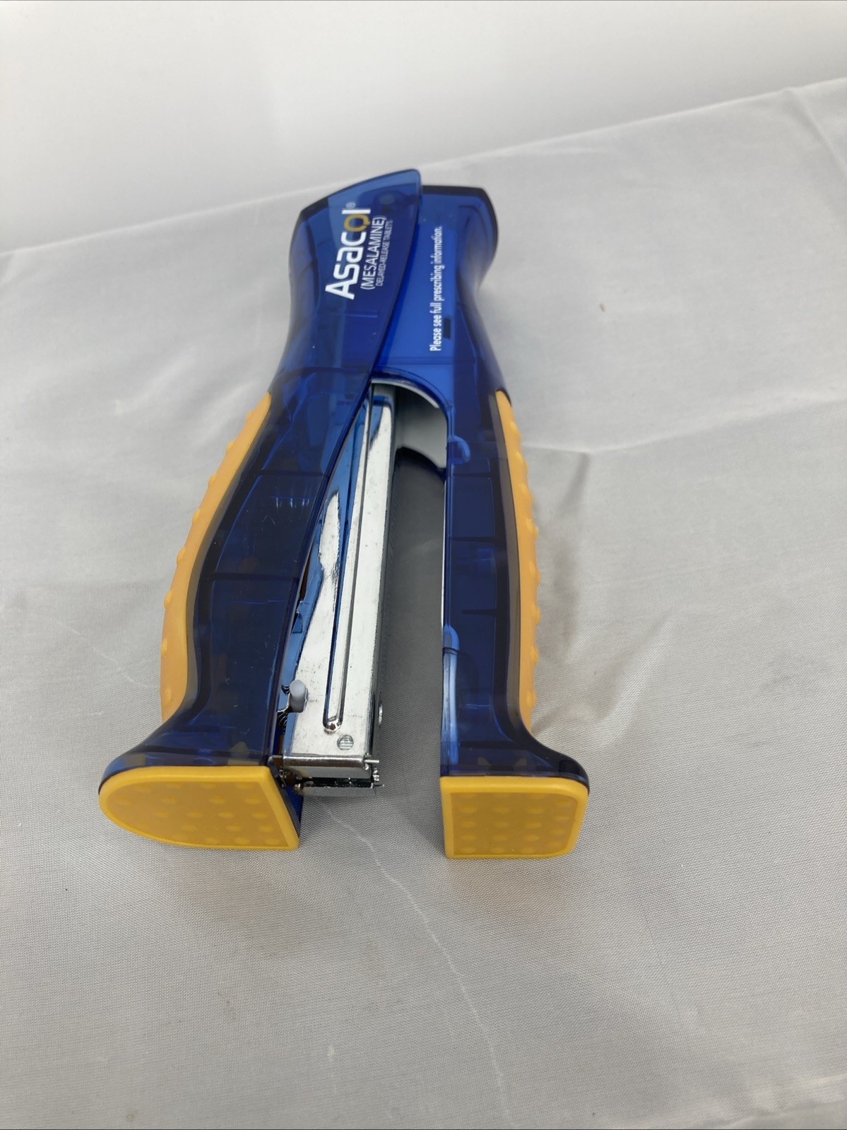 Asacol Stapler Blue Yellow Drug Rep Pharmaceutical Promo Advertising 6”