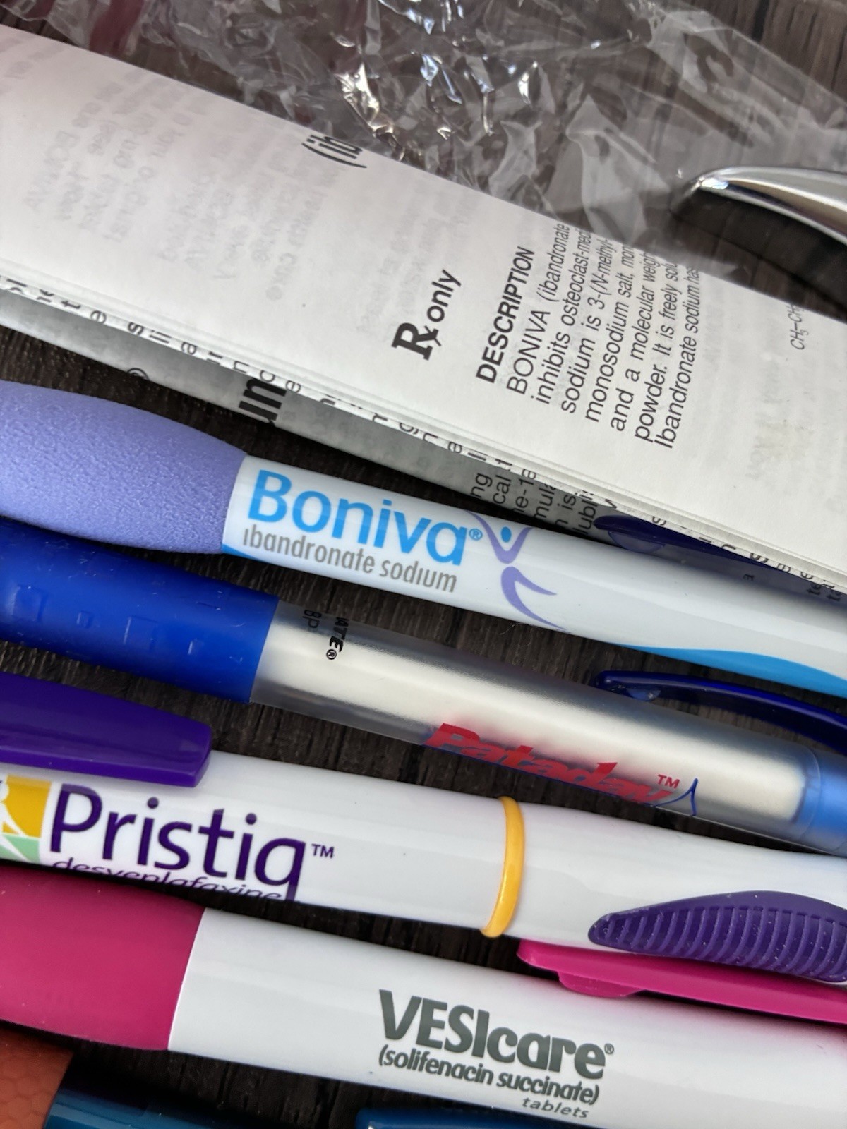 Lot of Pharmaceutical Rep Drug Pens Promo Items Xyzal Boniva Allegra Mobic Amrix