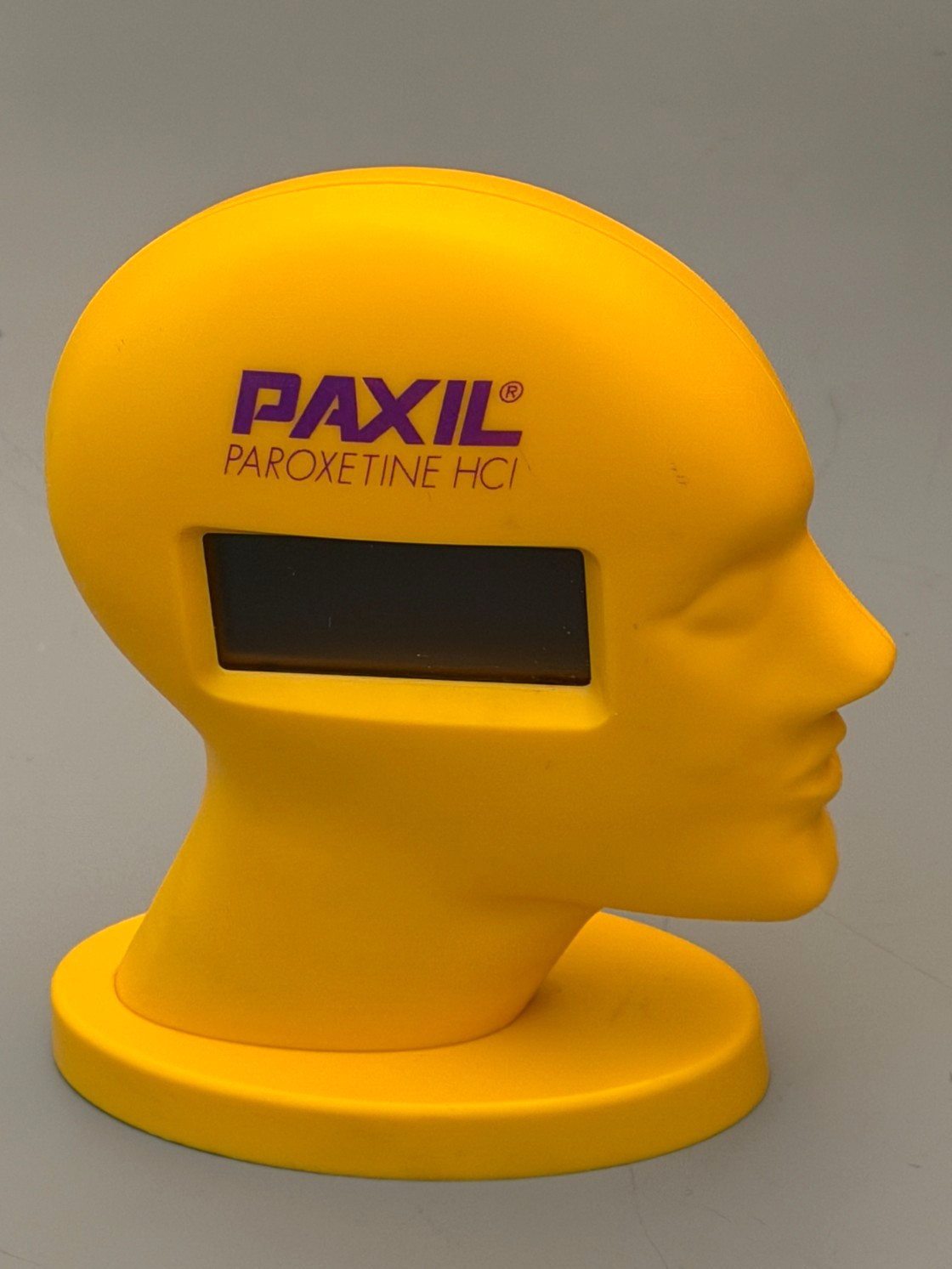 Paxil Paroxetine HCI Doctors Office Promo Digital Yellow Head Clock Working