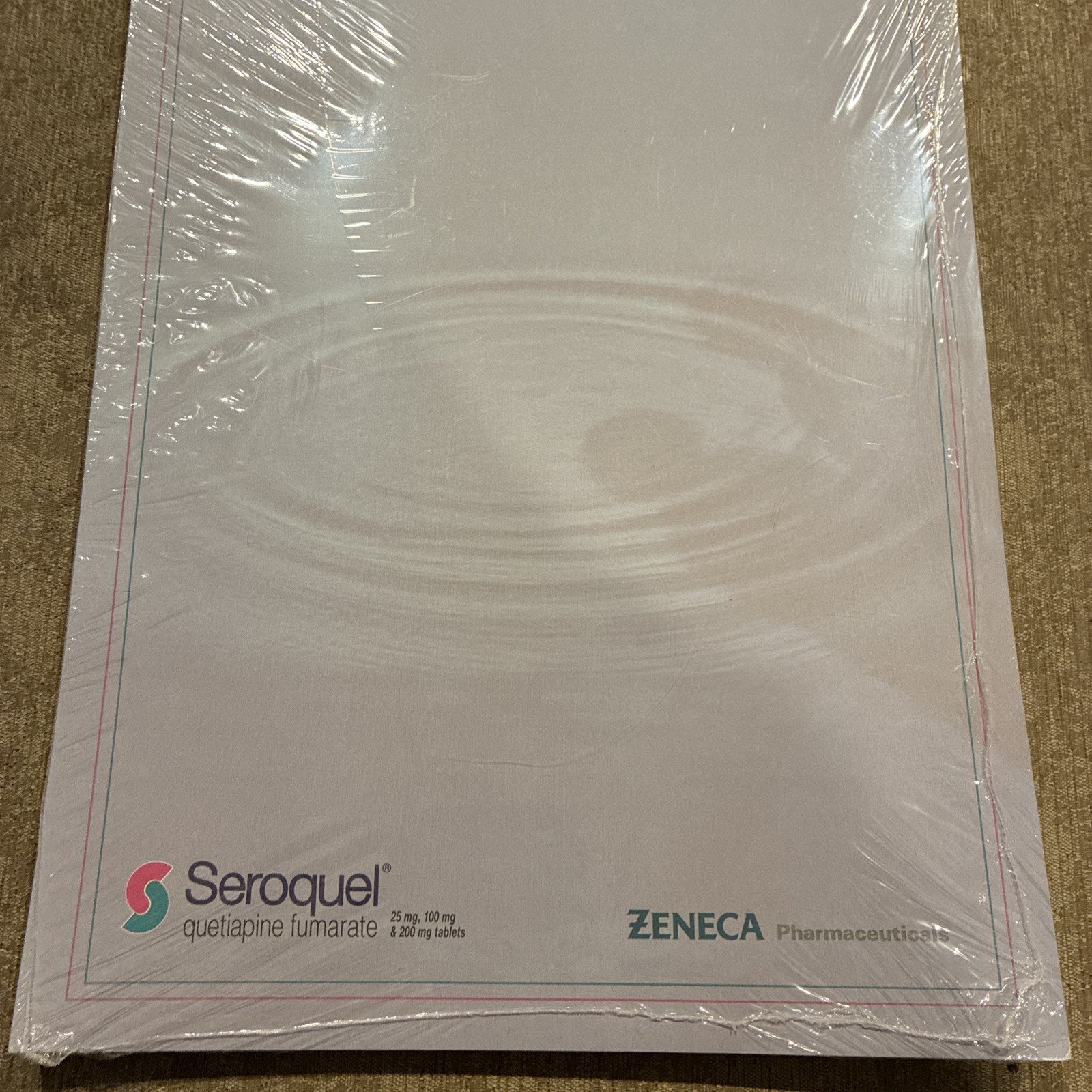 Drug Rep SEROQUEL Collectible STATIONARY RARE Unopened! ZENECA