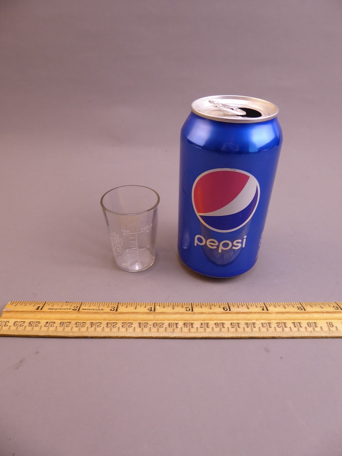 VTG 2 TBLSP 8 TSPN PHARMACY DRUGGIST DOSING DOSE MEASURING SHOT GLASS
