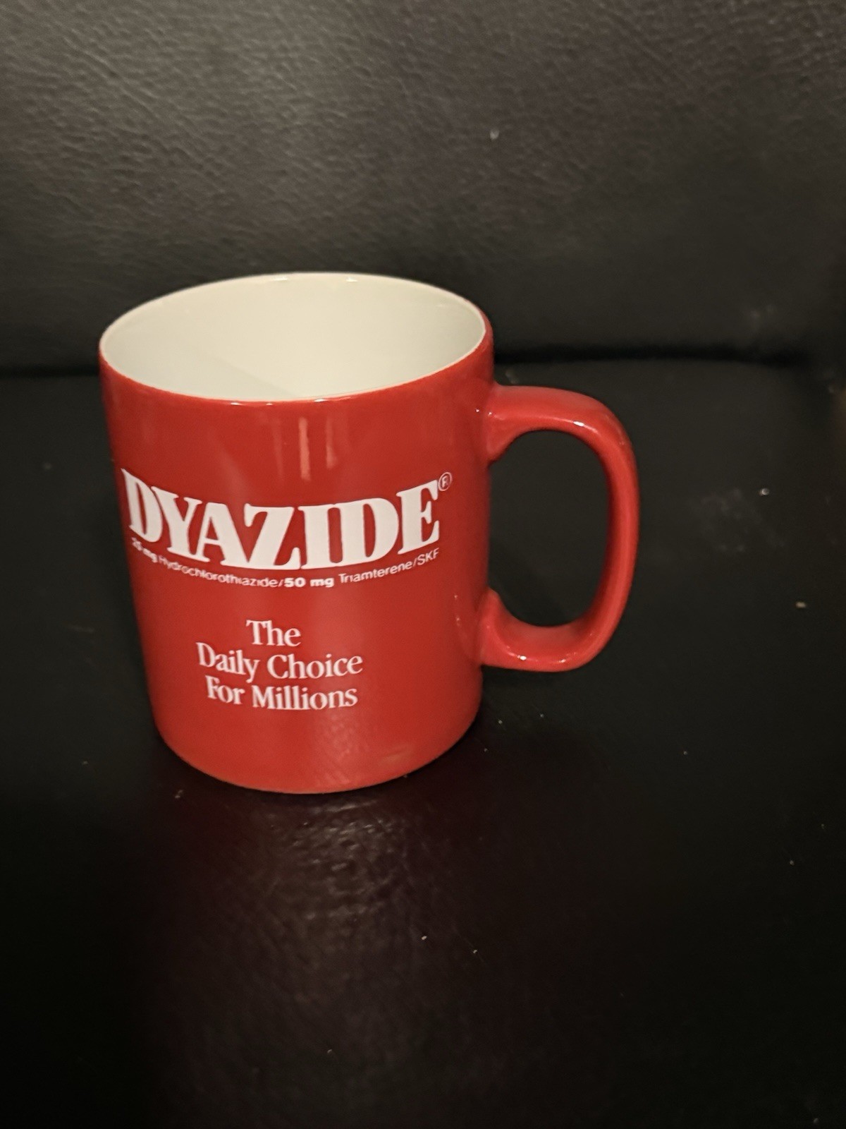 DYAZIDE Pharmaceutical Drug Rep Promotional Mug Coffee Cup-Red-RARE! – England