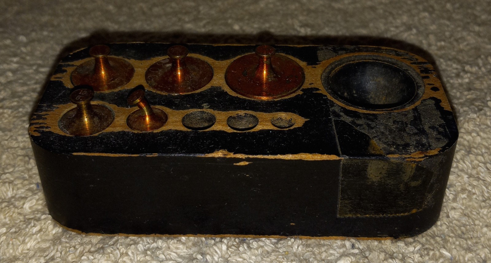 Wooden Christian Becker Metric Pharmacy Laboratory Brass Weight Set