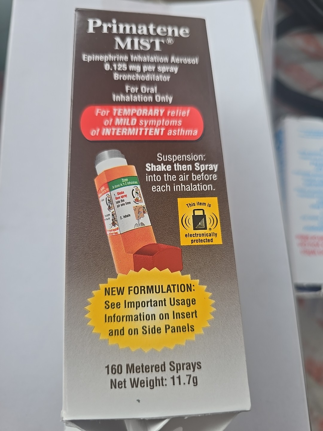 Primatene Mist Epinephrine Inhalation Aerosol 160 Sprays EXP 10/27