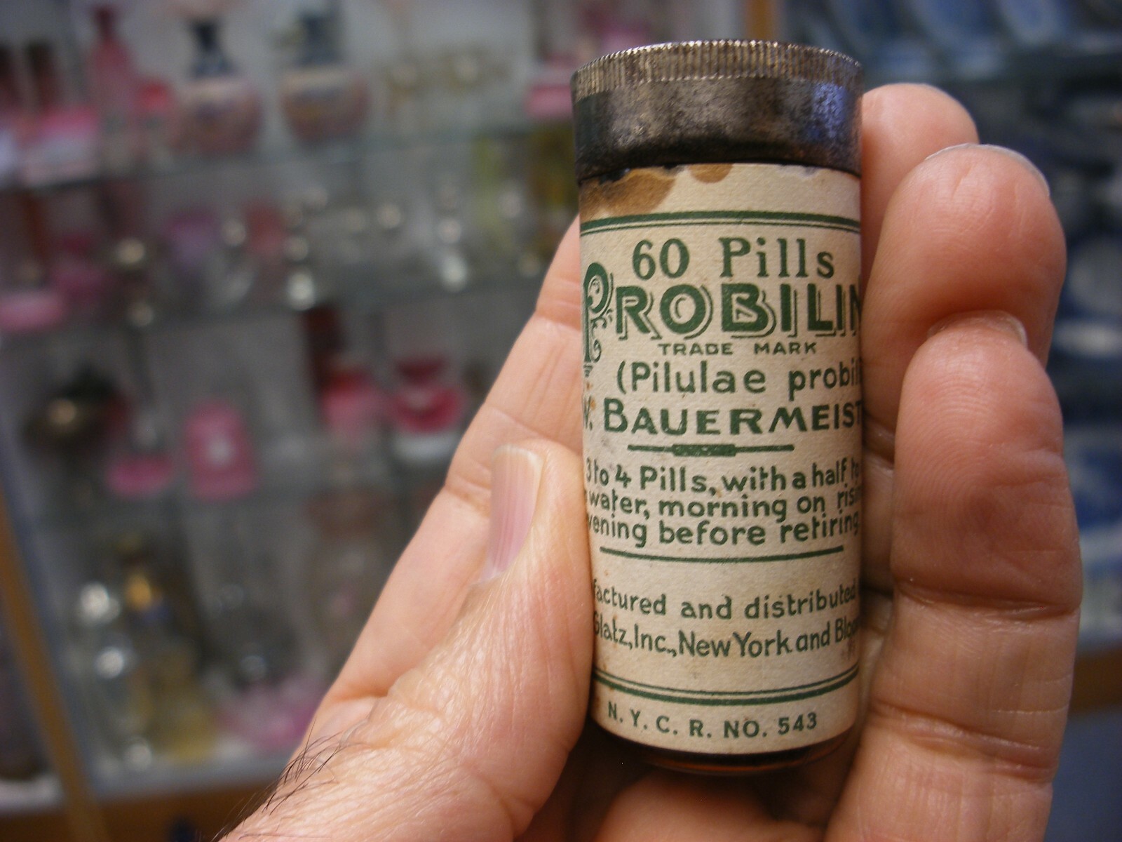 Antique Vtg Medical Dental Pharmacy Quack Cure – Dr. W. Bauermeister Pilulae