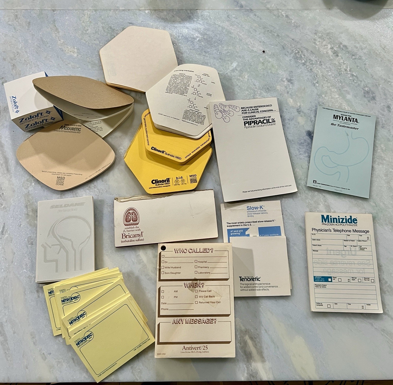 Vintage Pharmaceutical Drug Rep Notepads Lot | Medical Ephemera | Mid-Century Ad