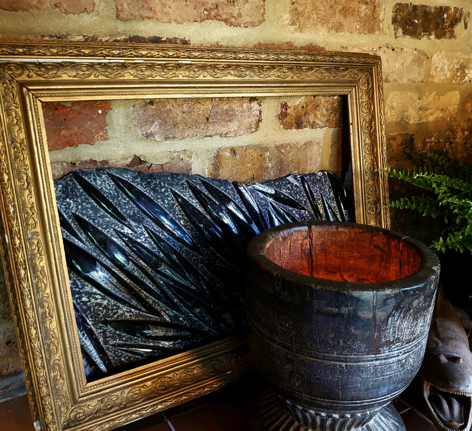 Large 17th Century apothecary hardwood mortar/Wassail Bowl? – carved detailing 