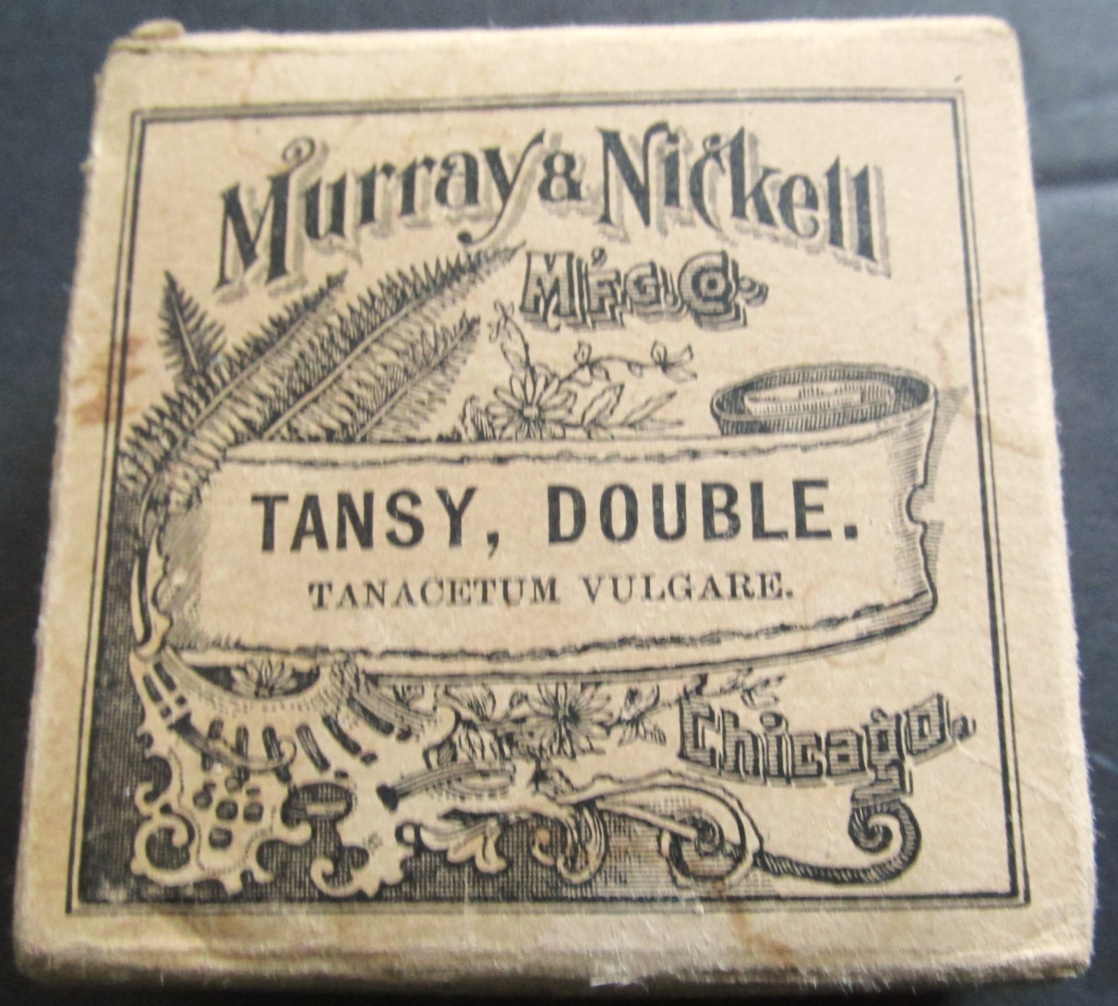 Original Vintage Murray & Nickell Mfg Co Tansy Double Medicine In Original Box