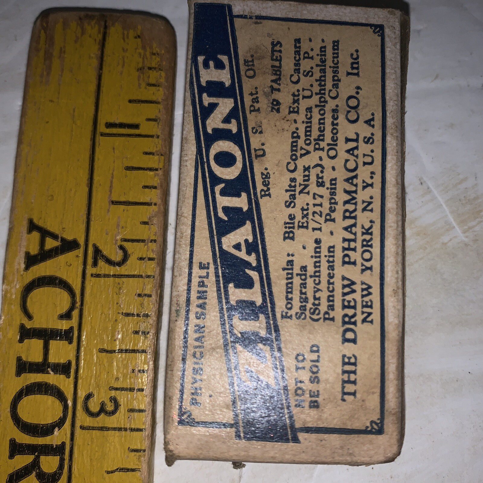 Vintage Drew Pharmacy New York apothecary Medicine Box Salesman Sample Rare!