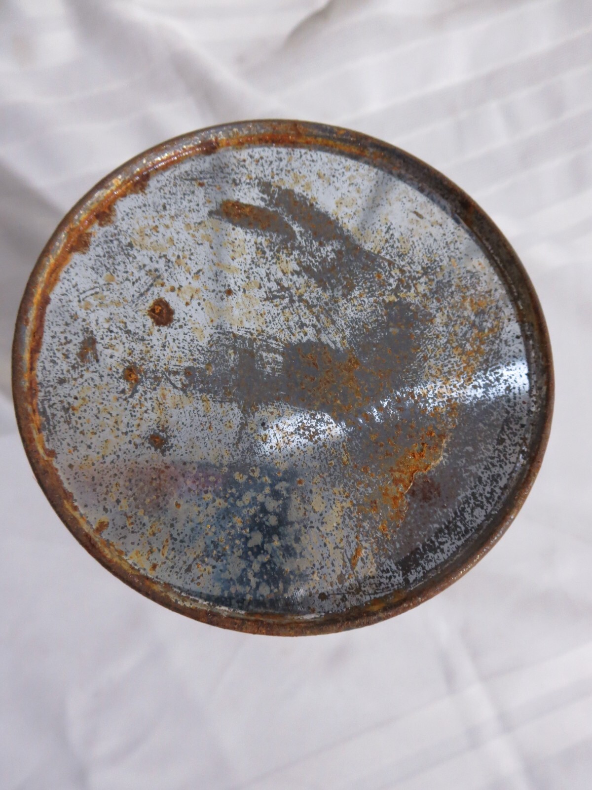 Vintage Merck & Co Bismuth Subcarbonate Cardboard Container Metal Lid & Bottom