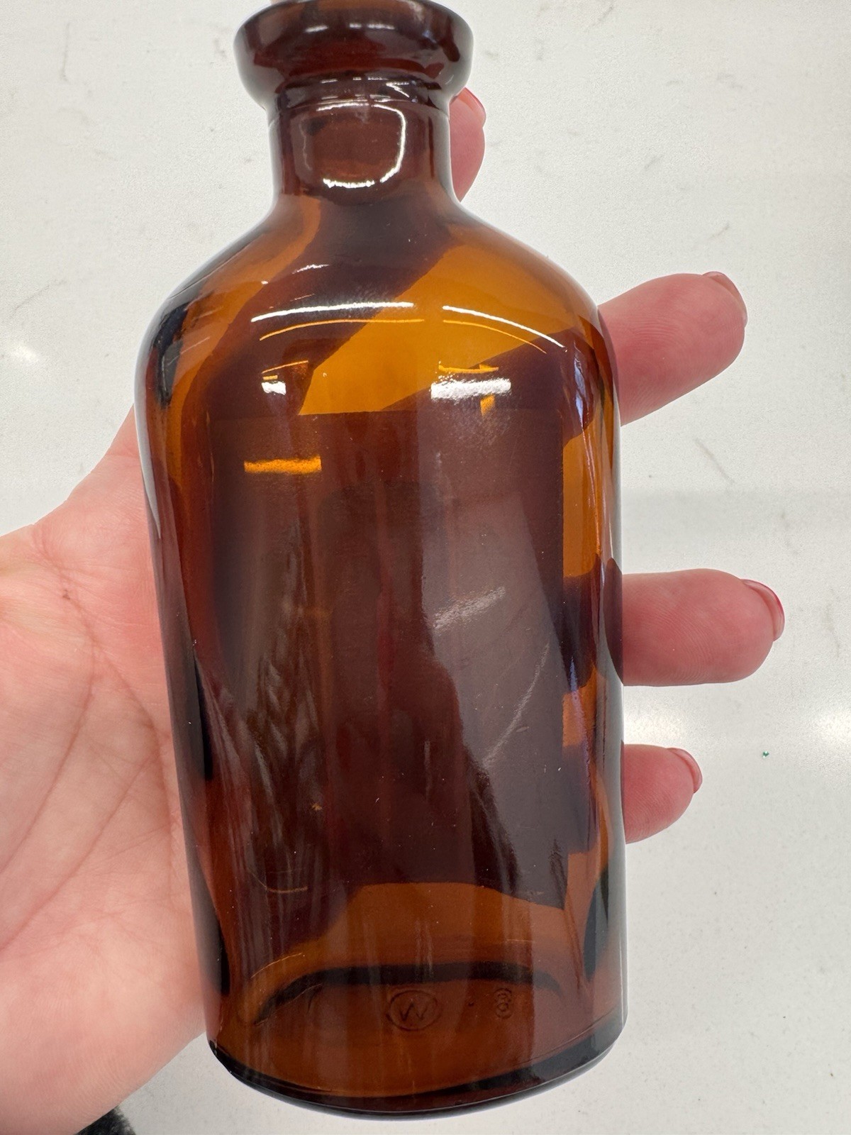 Upjohn Cheracol Codeine Bottle • Vintage Amber Apothecary Pharmacy Advertising