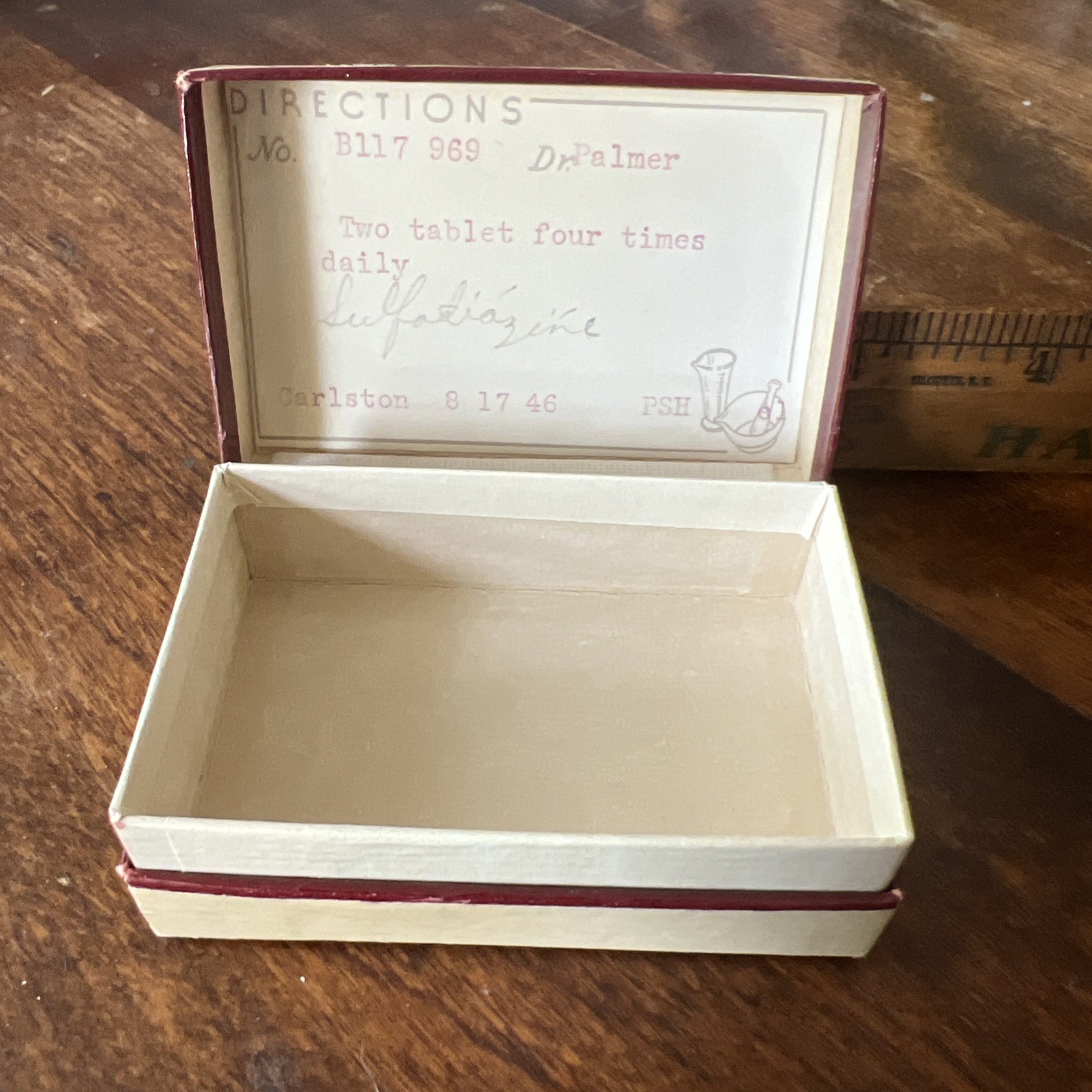 Vintage Drug Store Pharmacy Prescription Pill Medicine Box Salt Lake City Utah