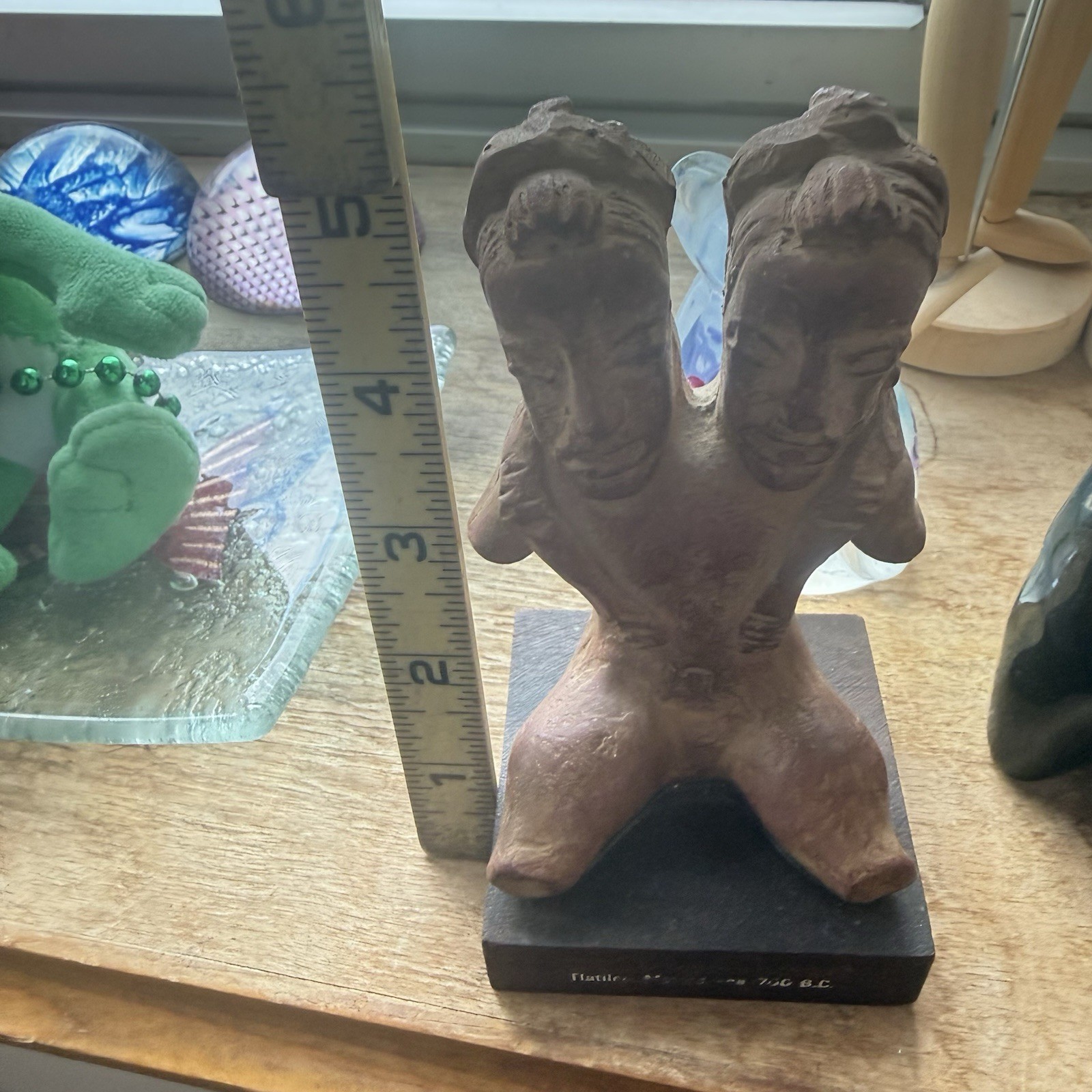 ETRAFON DUAL EMOTIONAL DISTRESS TERRACOTA FIGURE IN GOOD CONDITION