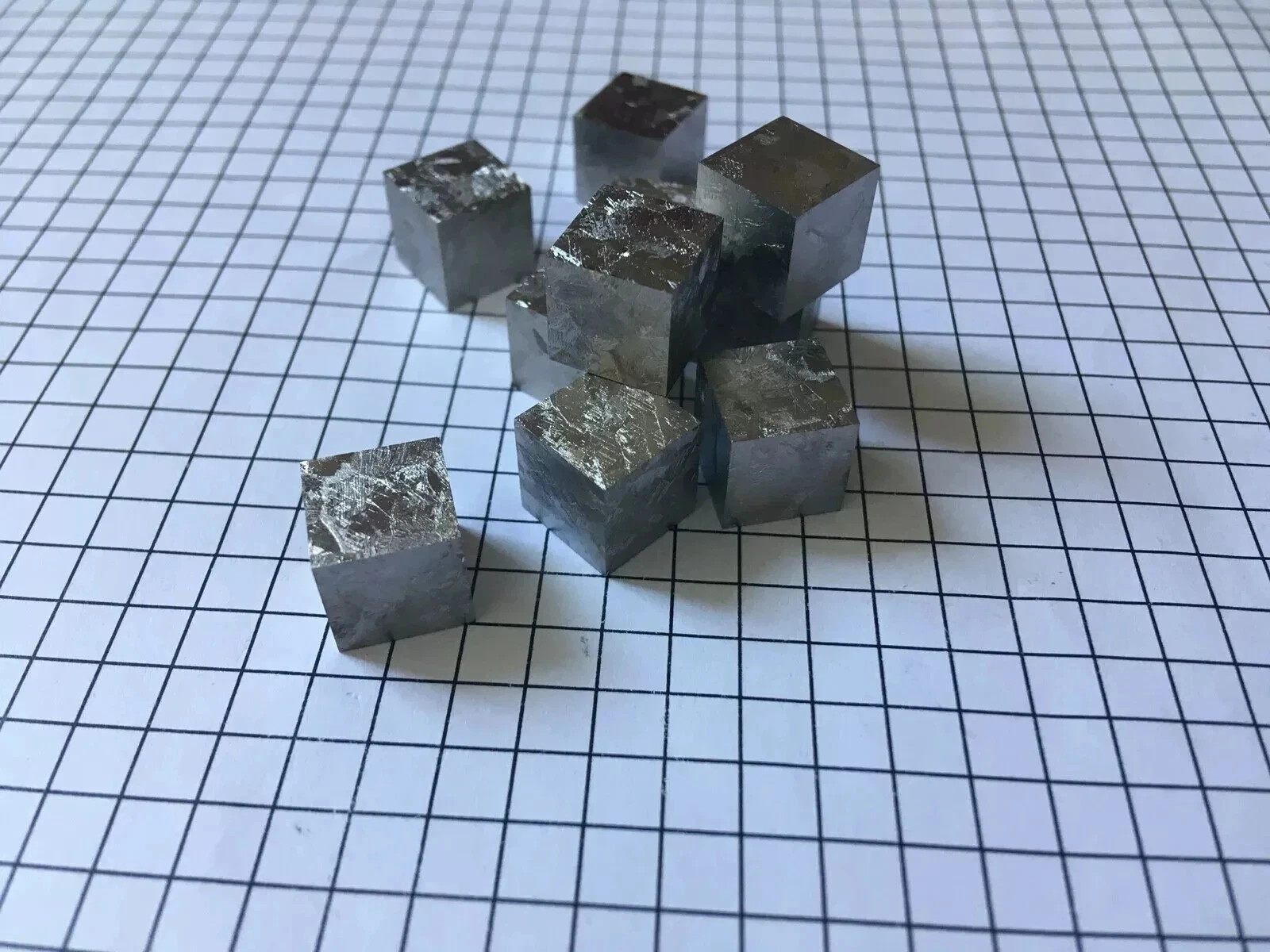 Titanium metal cube small etched crystal periodic table element collection