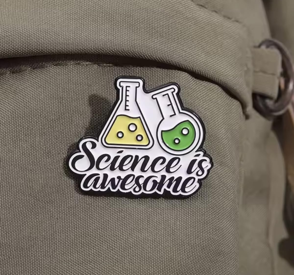 Science is Awesome Love Career Scientist Scientific Research Beaker Flask Pin
