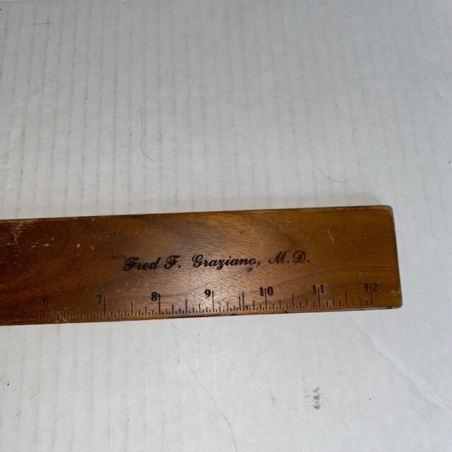 Vintage Tranxene Pharma Collectible Ruler Drug Rep Promo Wooden Personalized