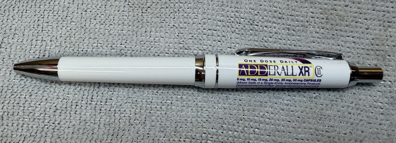 Adderall XR Pen Pharmacy Rx Drugs Rep Promotional Pen Not Working RARE Design
