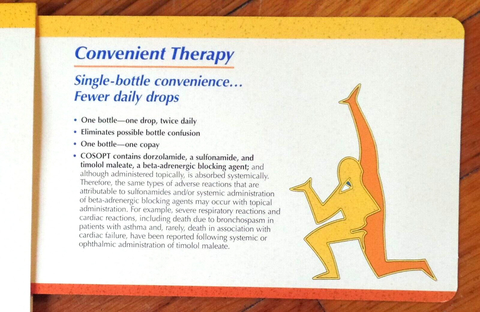 2000 PULL OUT THE POWER Prescribe COSOPT MERCK Pharmaceutical Mail Piece