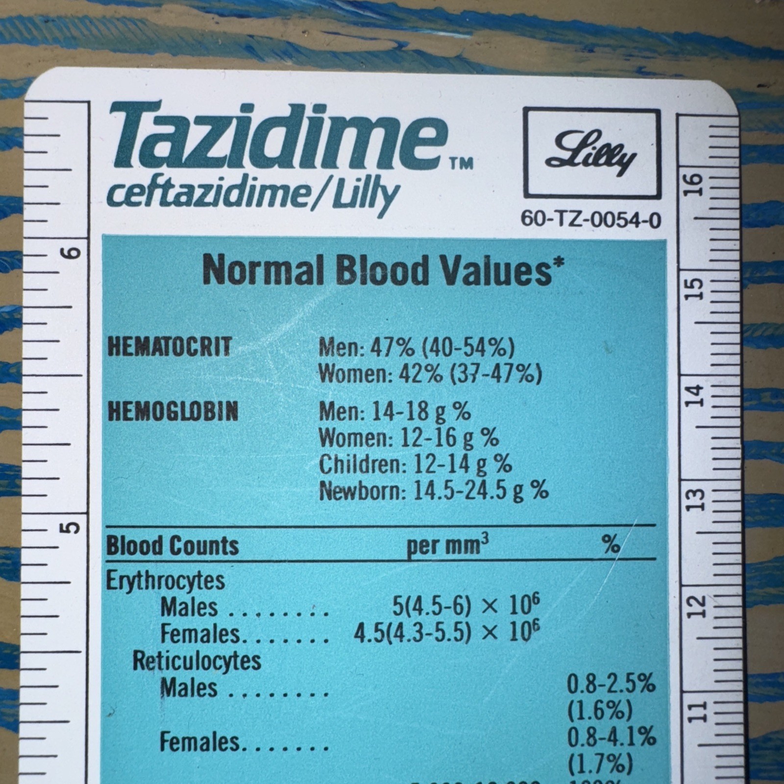 Tazidime Ruler Lilly Drug Rep Swag Pharmaceuticals Vtg 1987 Pharma Ad