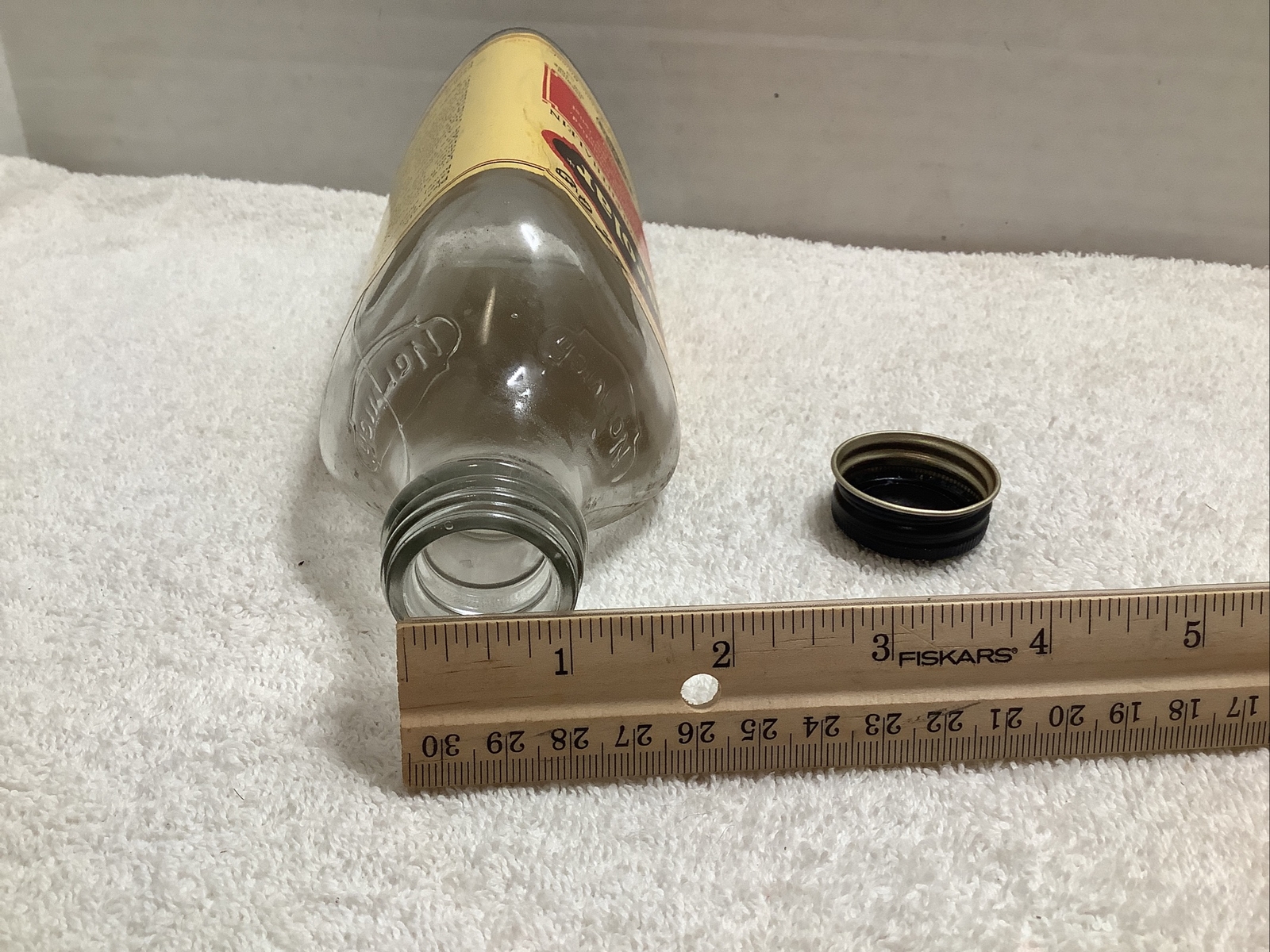 Vtg 1 Pint Pharmacy Glass Bottle Norolar Mineral Oil Constipation Remedy Empty