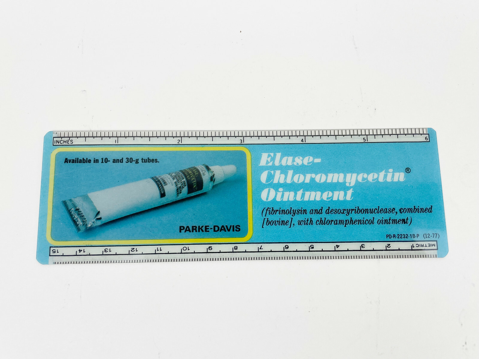 1977 PARKE-DAVIS PHARMACEUTICAL ADVERTISEMENT RULER