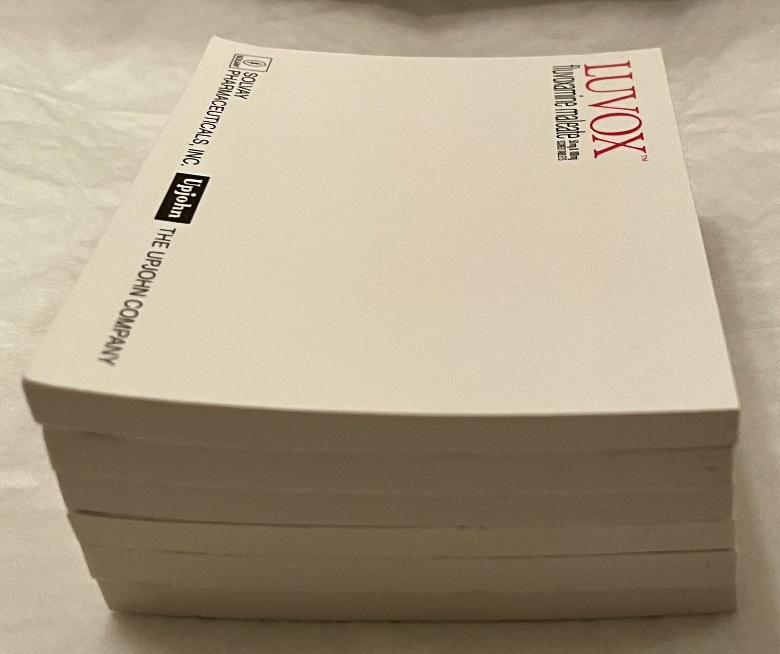 VTG 1990’s LOT of 6 LUVOX Post-it Notes Pads Medical Pharma Drug Logo New NOS