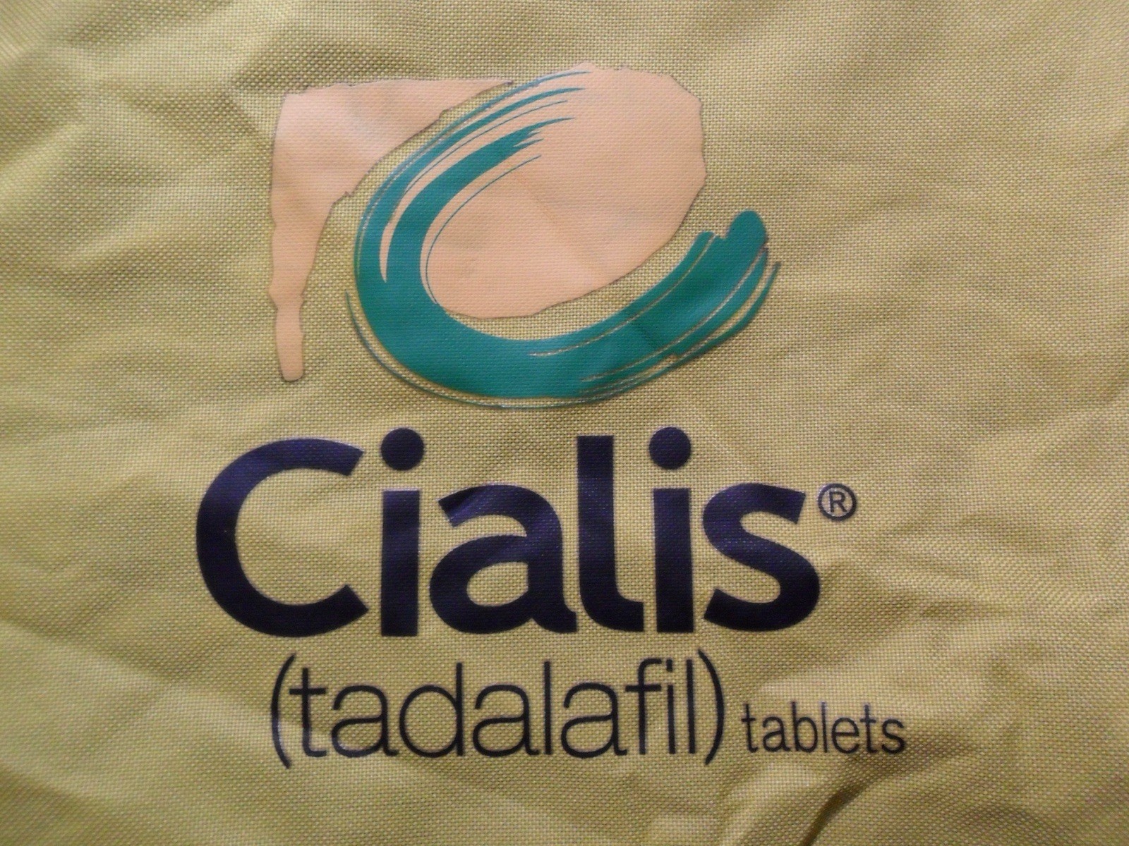Cialis Promo Lined Bag Light Canvas Damaged/Marking Vntg