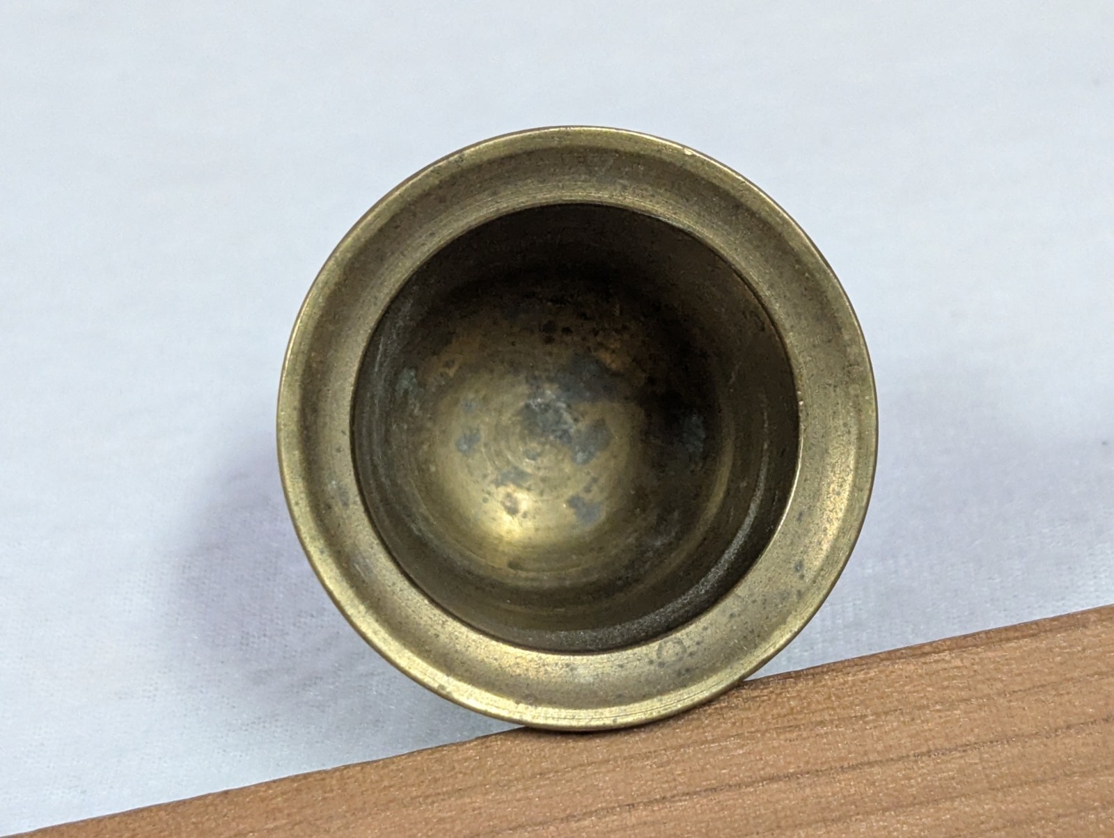 Vintage Brass Lion Head Mortar & Pestle Apothecary ~ Small 2″ 5 oz. Collectible
