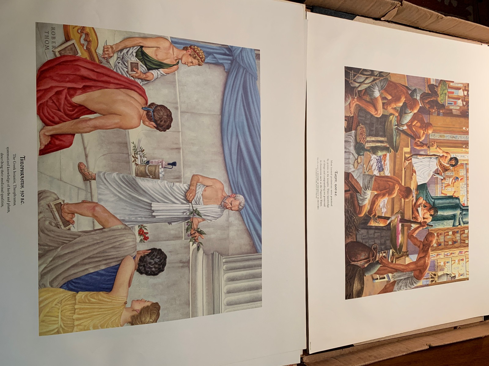 12 Parke Davis Drug Store Lithographs 1950’s A HISTORY OF PHARMACY IN PICTURES