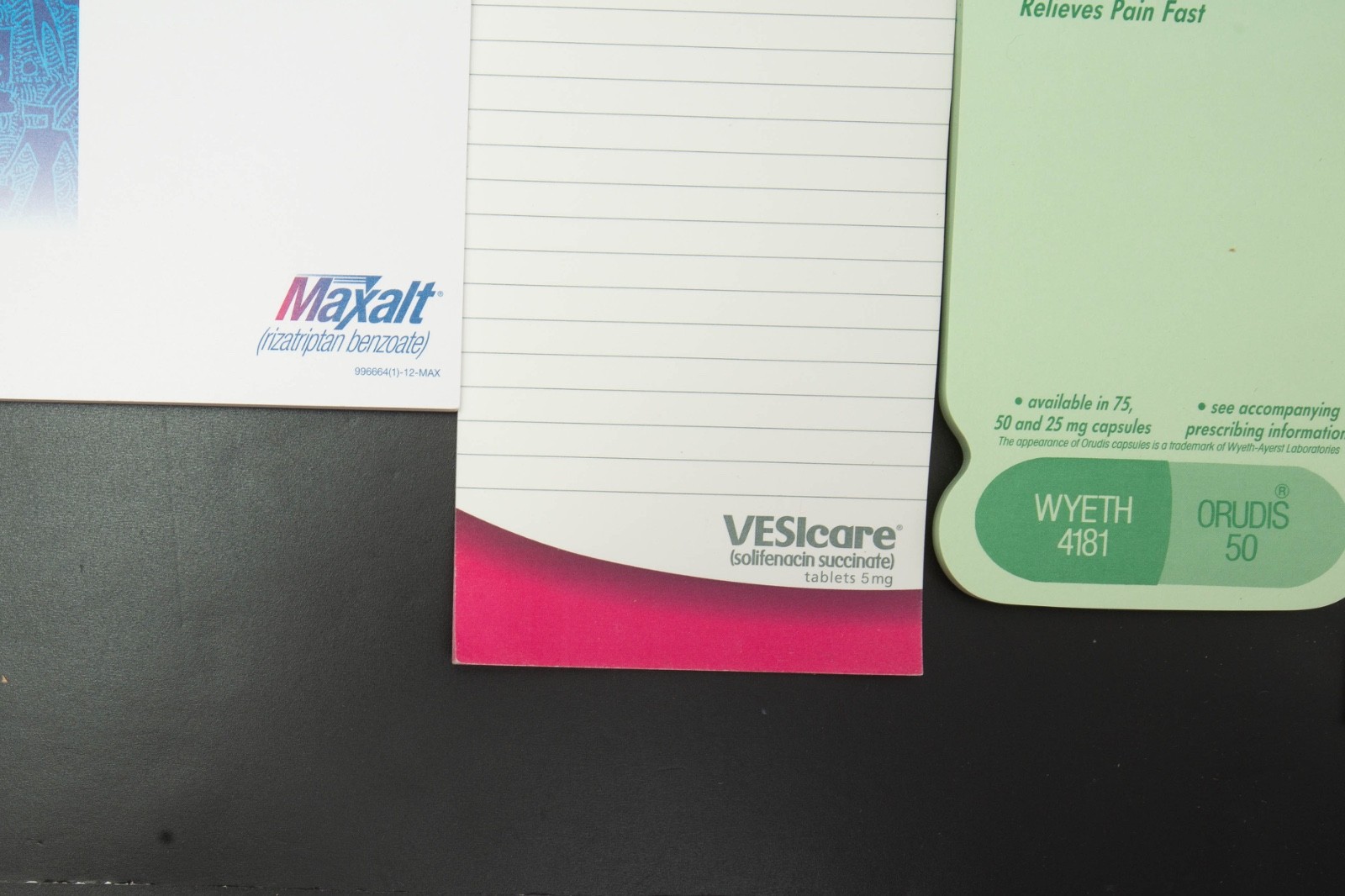 Pharmaceutical Drug Rep Partial Notepad Sticky Notes Stapler Message Pad Lot Vtg