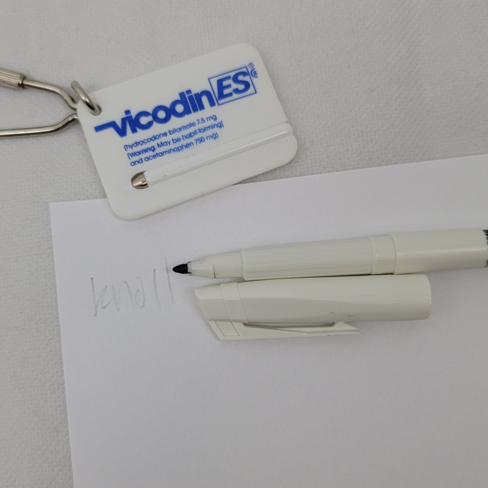VICODEN Keychain PEN Drug Rep KNOLL Basf Pharmaceuticals Promo Advertising