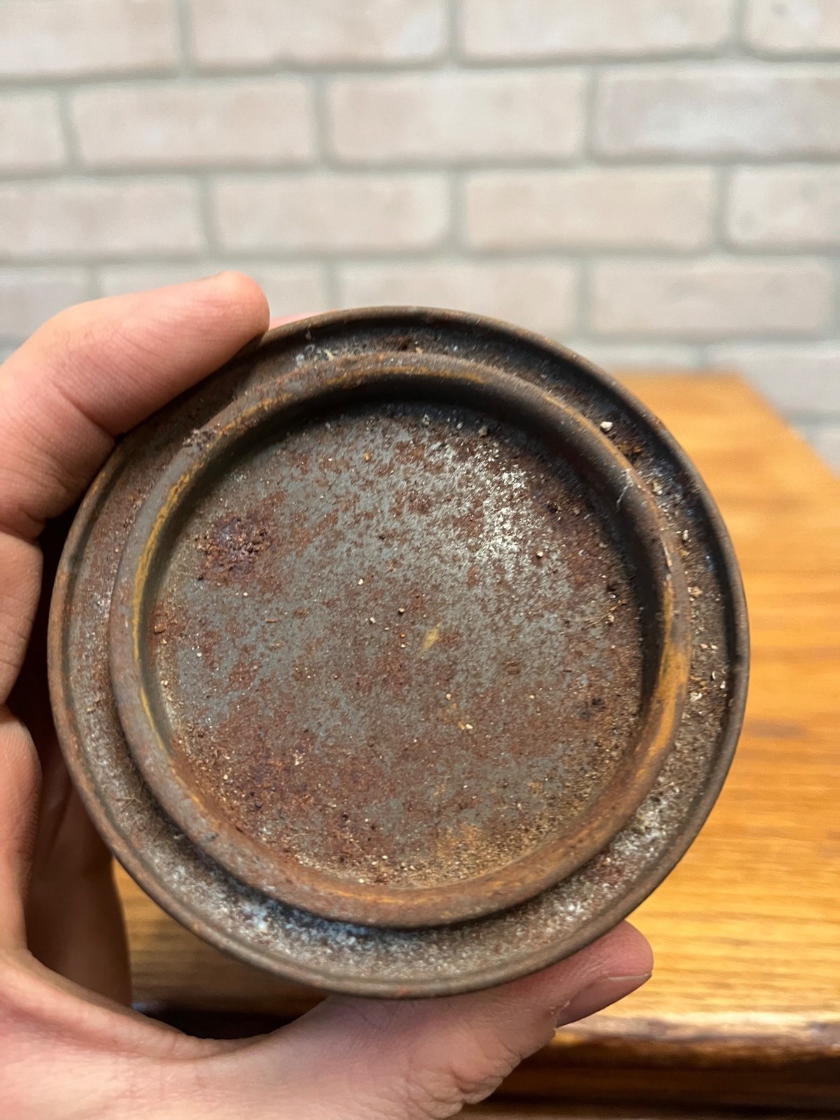Vintage Chemline Copperas Granular Drug Store Jar Can w/ Contents