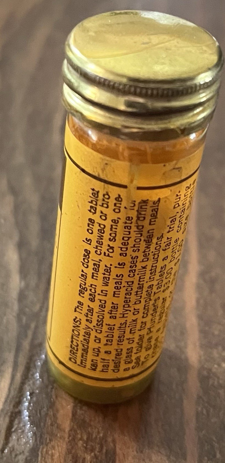 1939 Pfunder’s Stomach Tablets Empty Tube Vintage Medicine Apothecary Drug Store