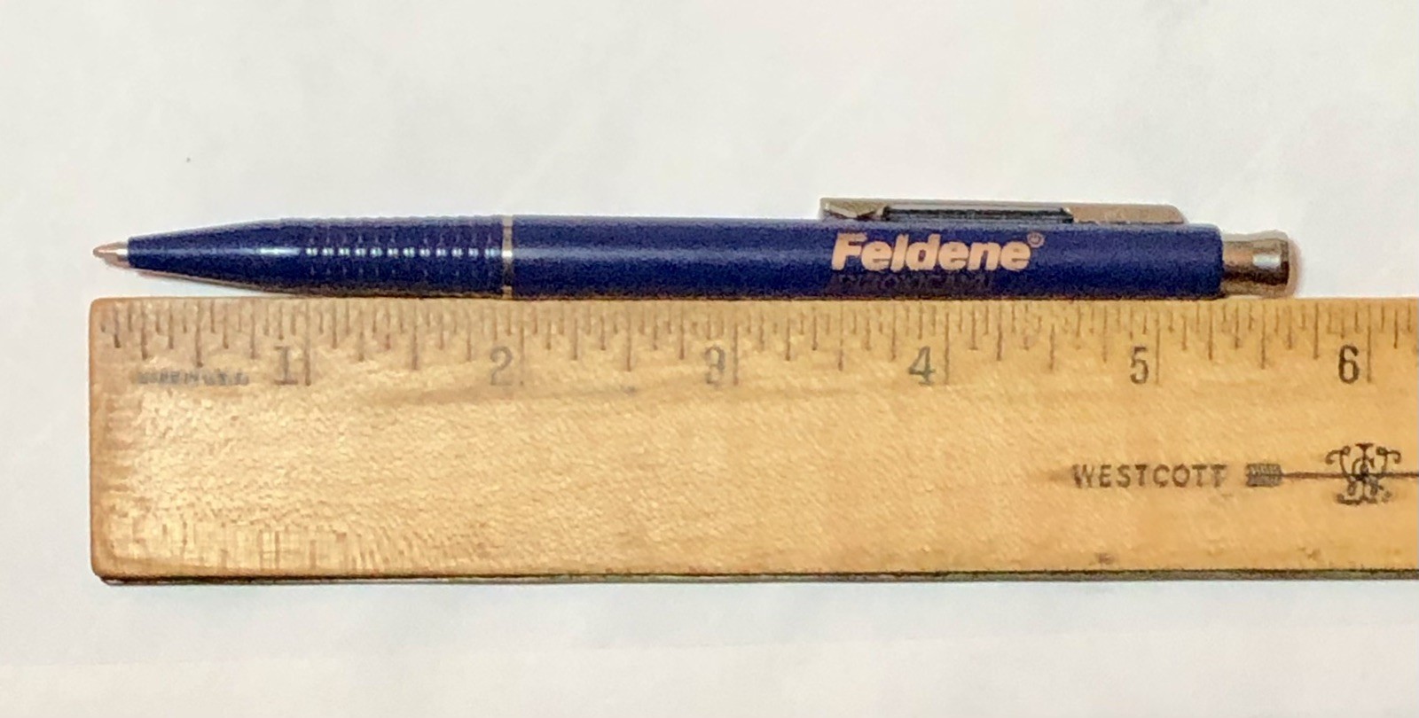 Inoxcrom Blue & Gold FELDENE Piroxicam Drug Rep Pharmaceutical Metal PEN