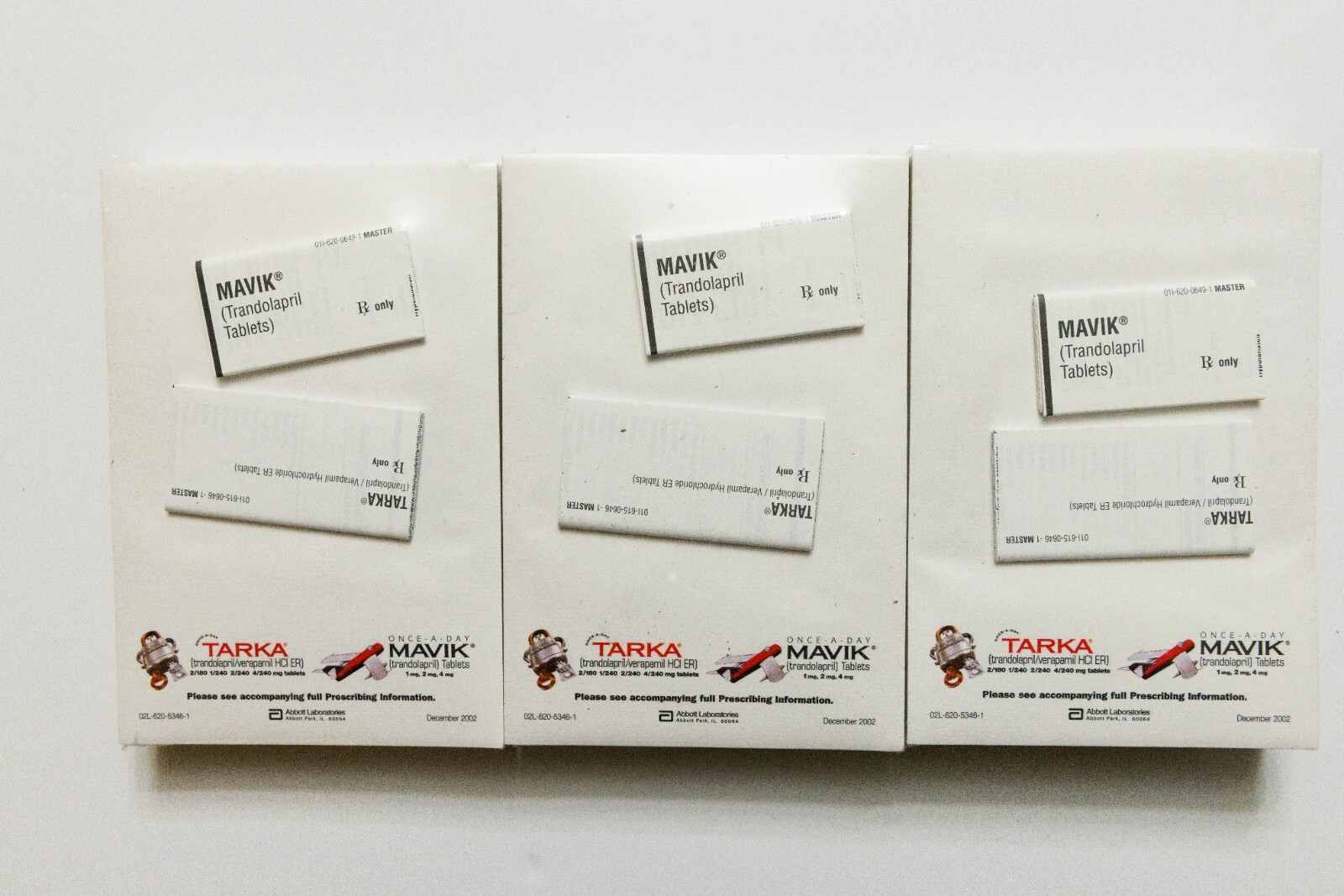 Mavik Tarka Set of 3 Pharmaceutical Drug Rep Advertising Notepad 6×4