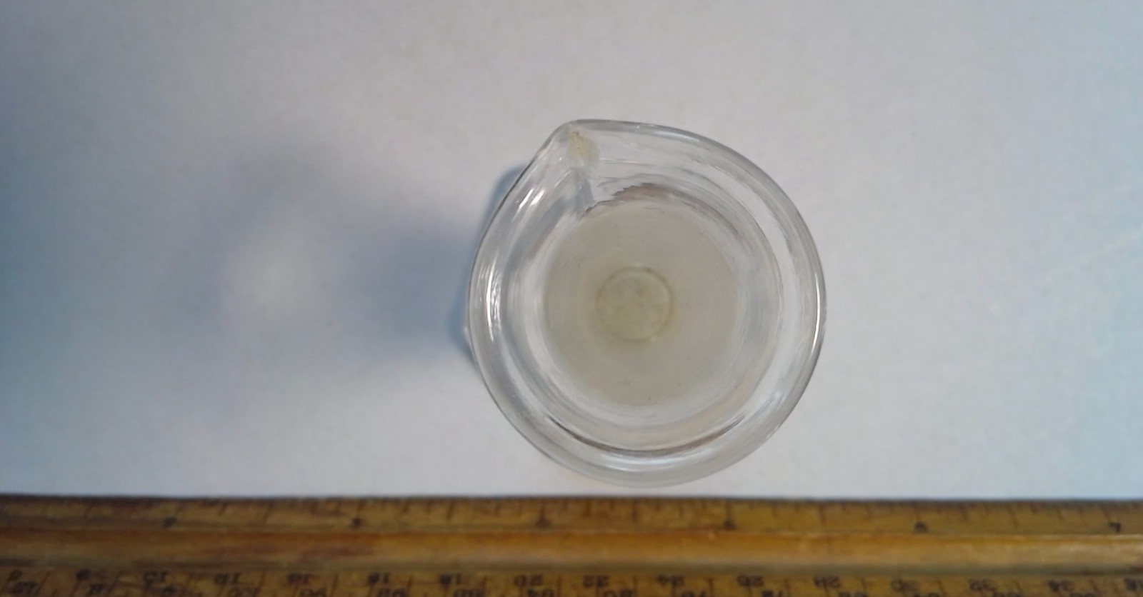 Vintage 5ml-60 minim’s Glass Footed Apothecary Measuring Conical Graduated Spout