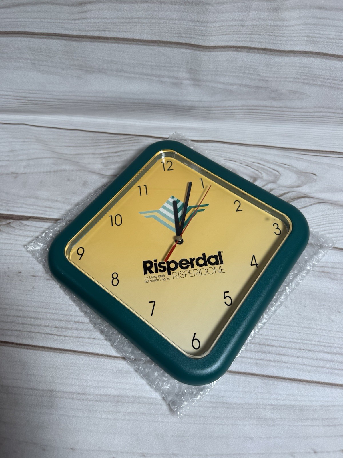 Risperdal Risperidone RARE Drugs Clock Pharmaceutical Drug Rep Advertising VTG