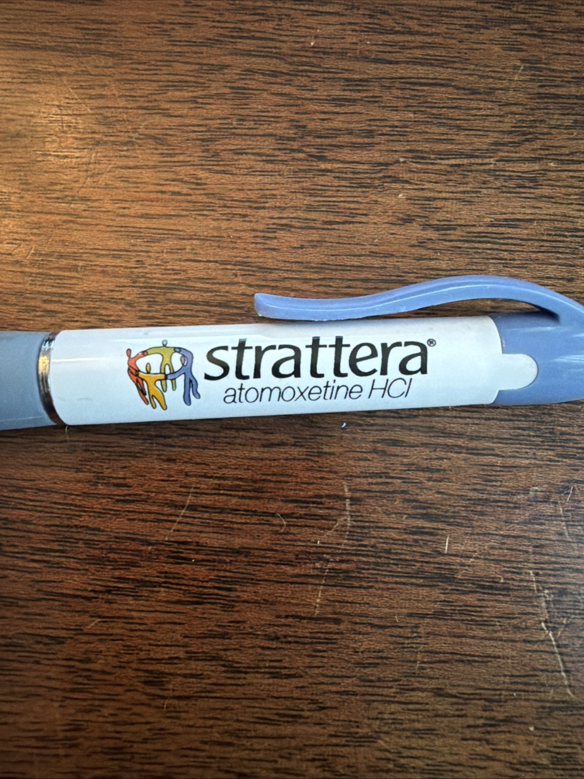 Rare Strattera Eli Lilly Medical Drug Rep Pharmaceutical Pen Gray Grip Silver