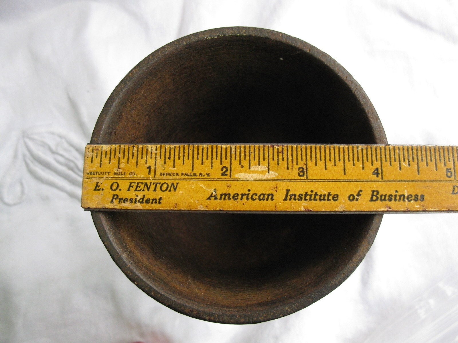 Vintage Heavy Cast Iron Footed Mortar & Wooden Pestle (Ships Free 2 US!)
