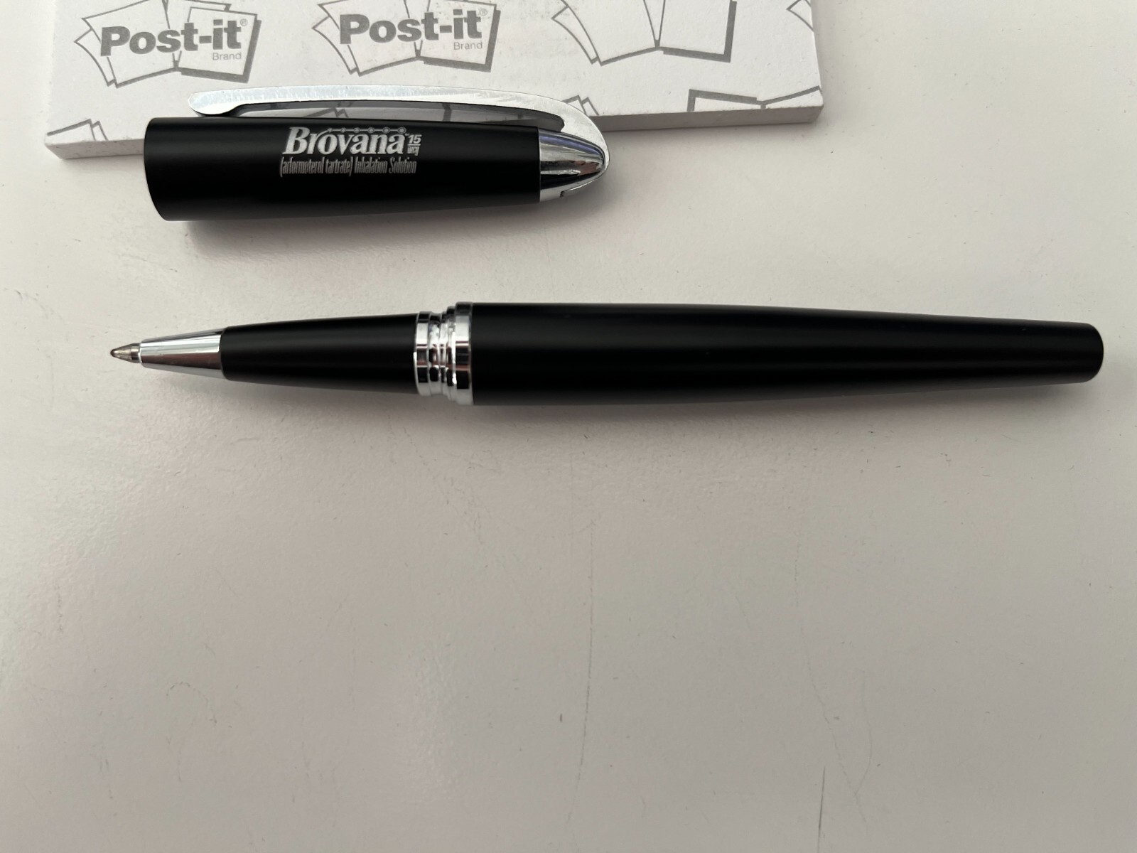 New Brovana Pharma promo pen. All Metal black w chrome beauty! Blk ink.