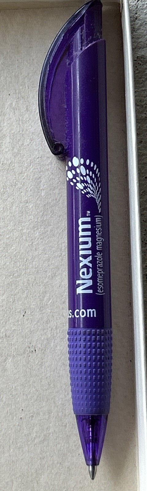 NEXIUM Pharmaceutical Drug Rep Purple Pen Black Ink Advertising Collectible