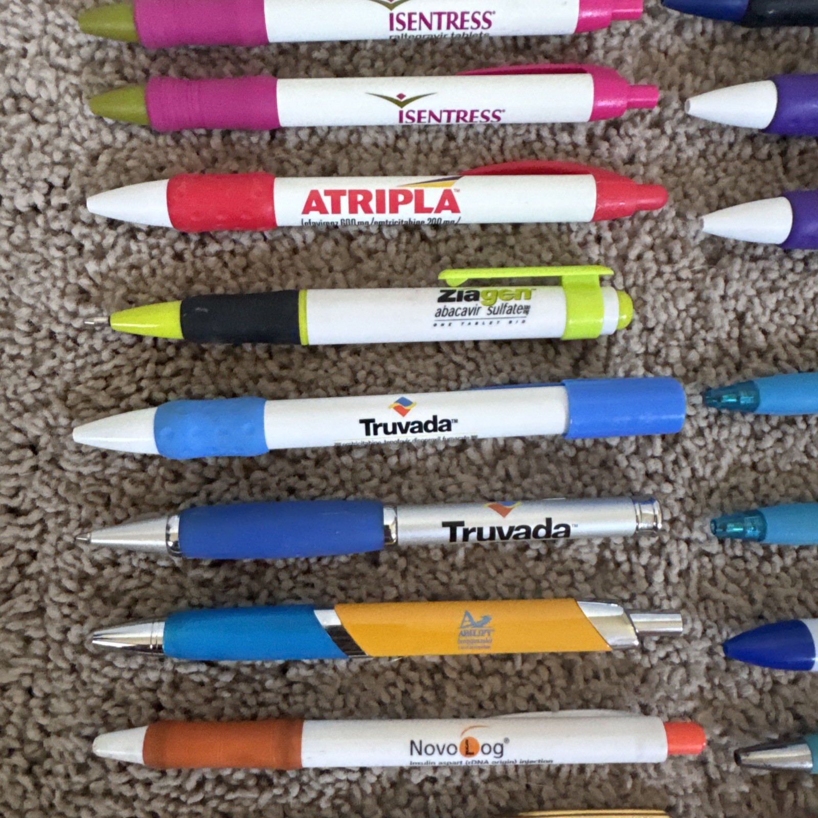 26 – Plastic & Metal Pharmaceutical Drug Rep Pens Medical – Collectible – Rare