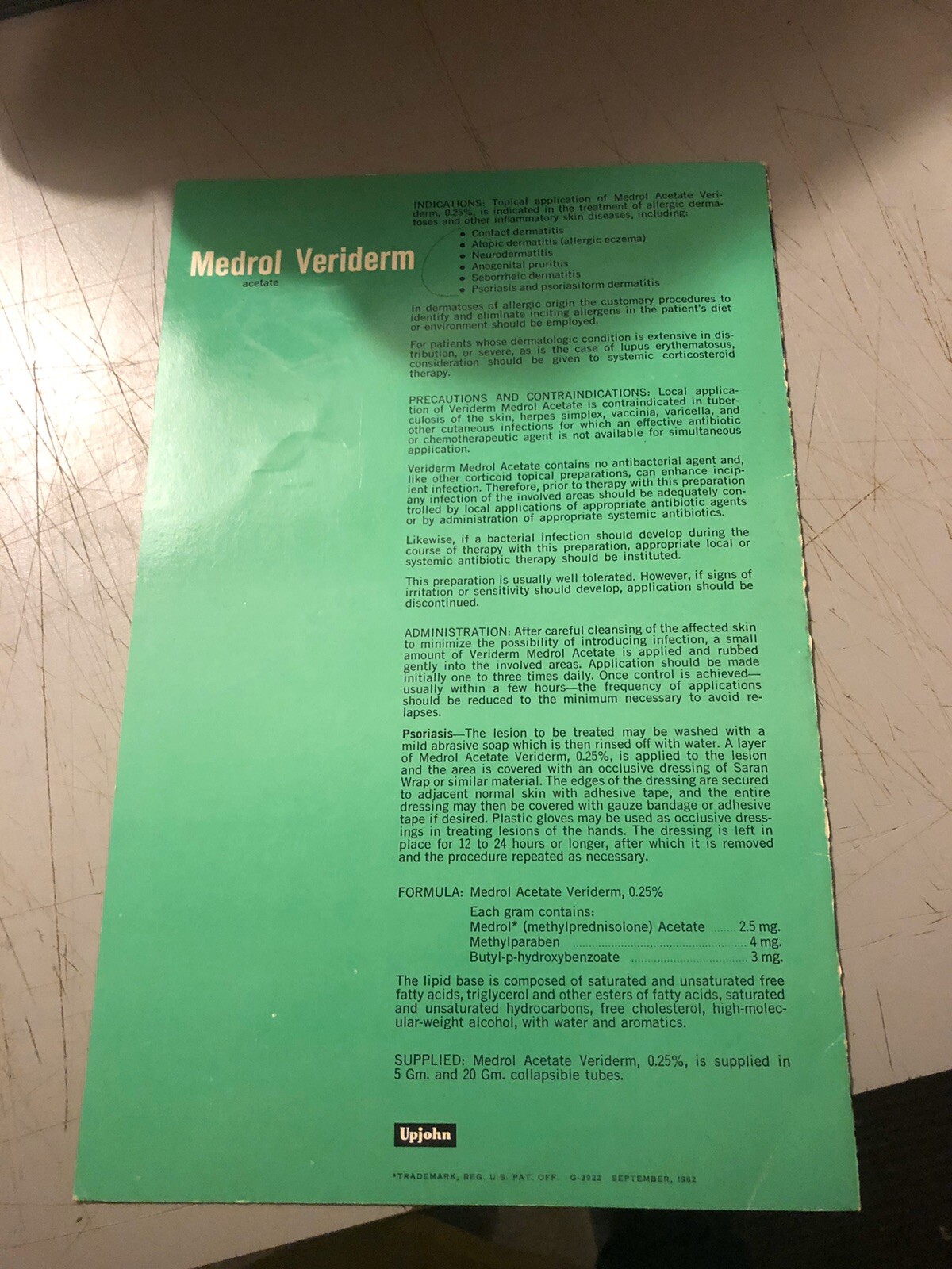 Dermatology Brochure Psoriasis Medrol Veriderm Upjohn Skin Atopic