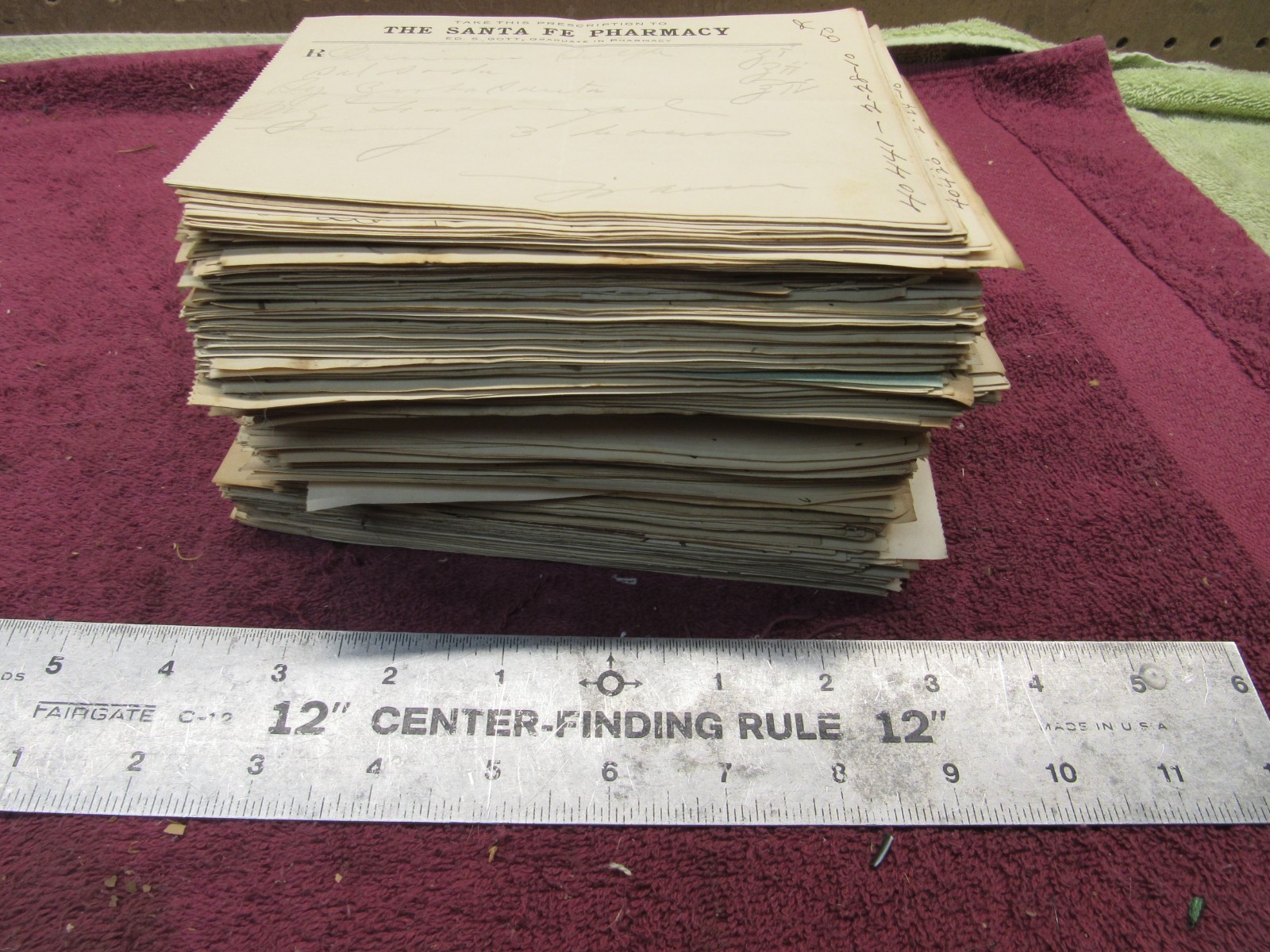 Lot Vintage Santa Fe Pharmacy RX Prescription Slips 1890’s-1910’s Ft. Madison IA
